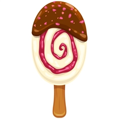 Candyland Theme Ice Cream Bar Cutout for Party Supplies